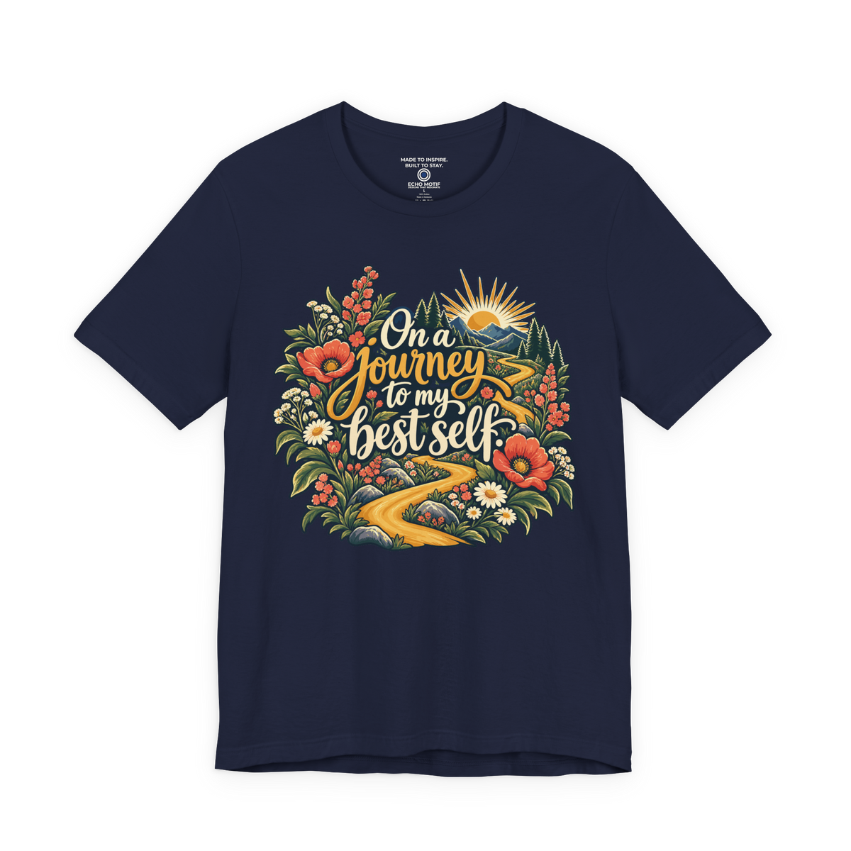On a Journey to My Best Self. — Inspirational & Artistic — Navy — front
