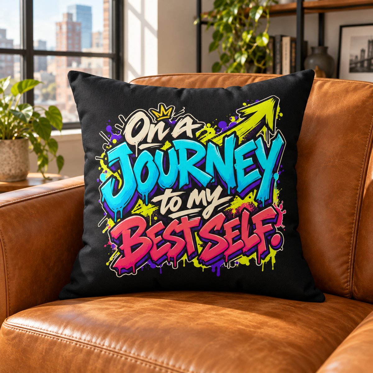 On a journey to my best self. — Graffiti & Street Art — black — lifestyle