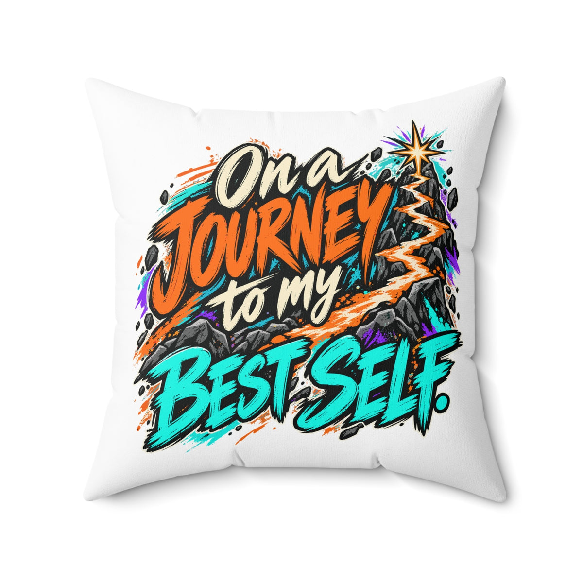 On a journey to my best self. — Grunge & Vibrant — white — 20-front