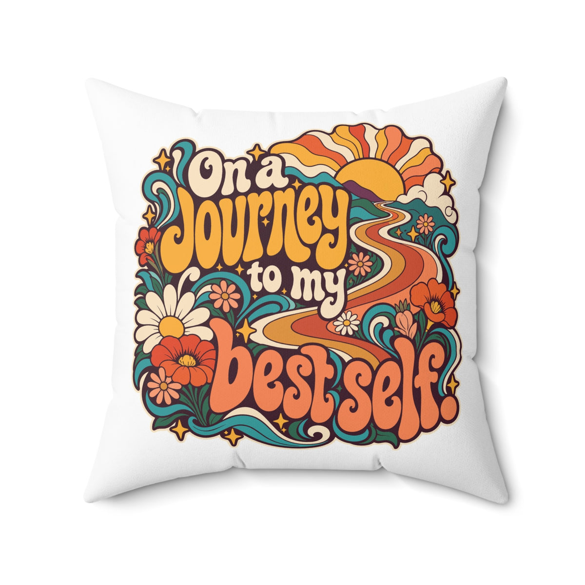 On a journey to my best self. — Retro & Psychedelic — white — 20-front