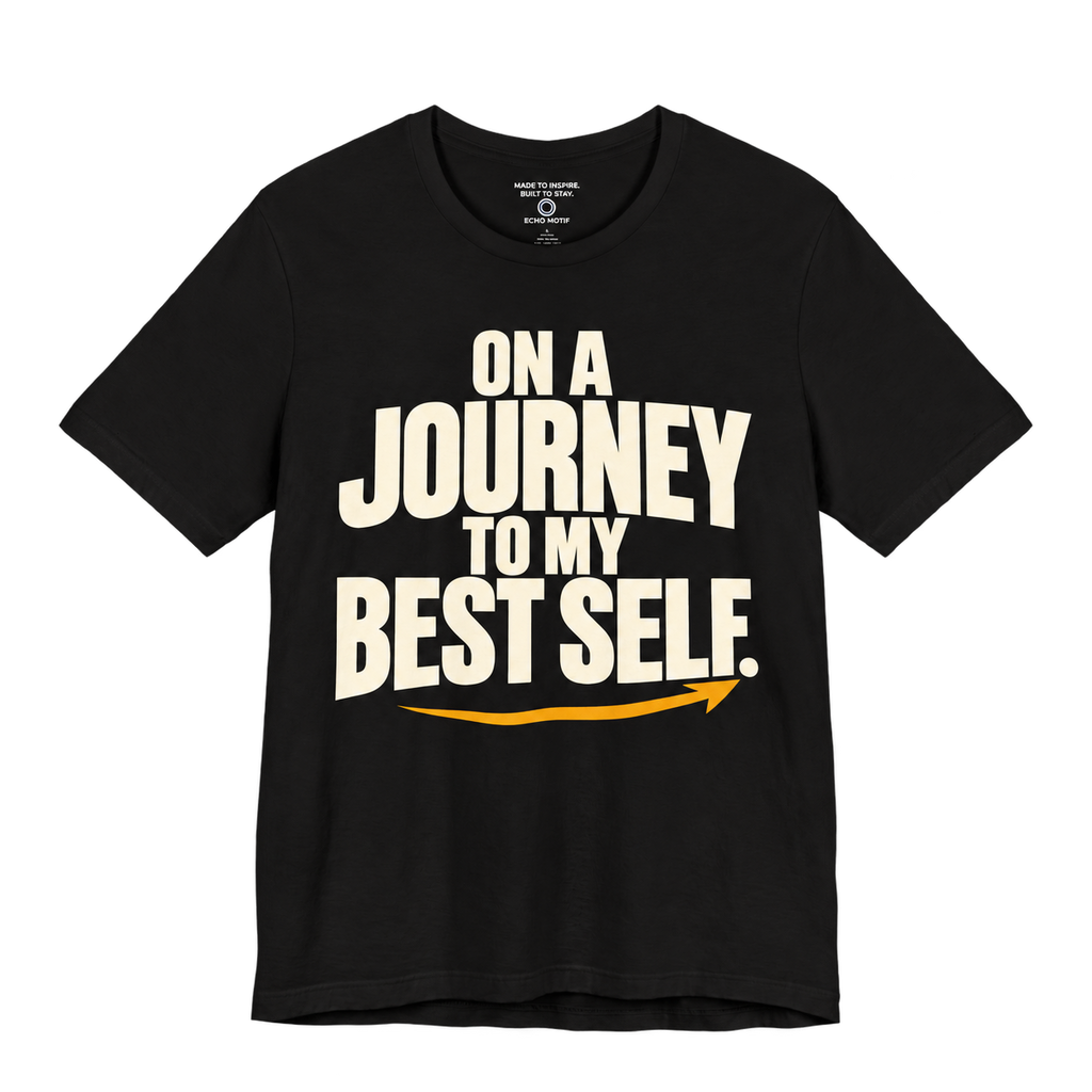 On a Journey to My Best Self. — Simple & Direct — Black — front