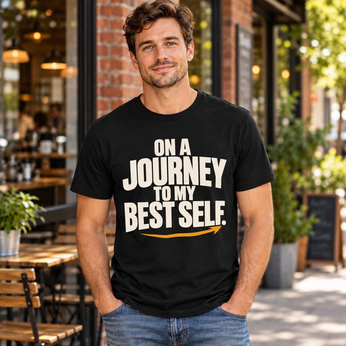 On a Journey to My Best Self. — Simple & Direct — Black — lifestyle