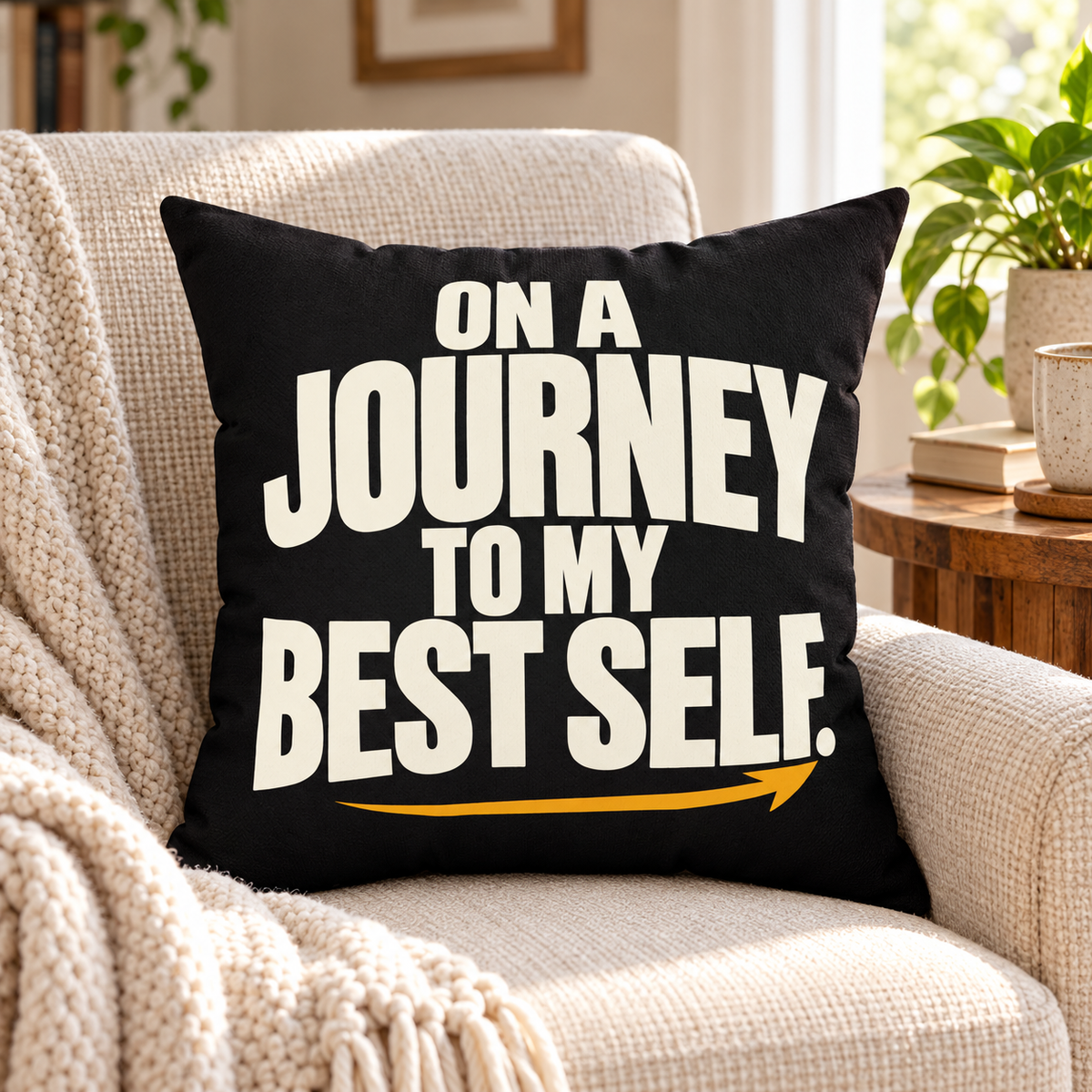 On a journey to my best self. — Simple & Direct — black — lifestyle