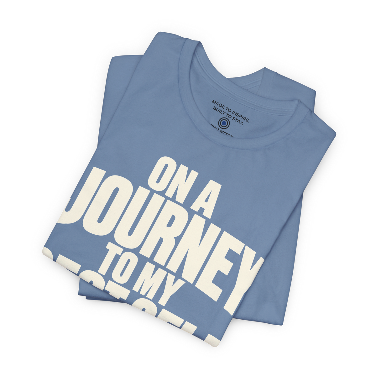 On a Journey to My Best Self. — Simple & Direct — Steel Blue — folded