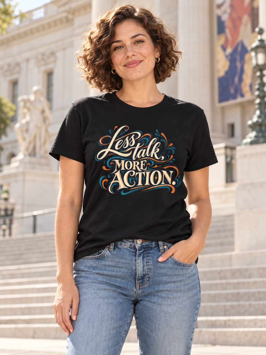 Less Talk, More Action. — Inspirational & Artistic — Black — lifestyle