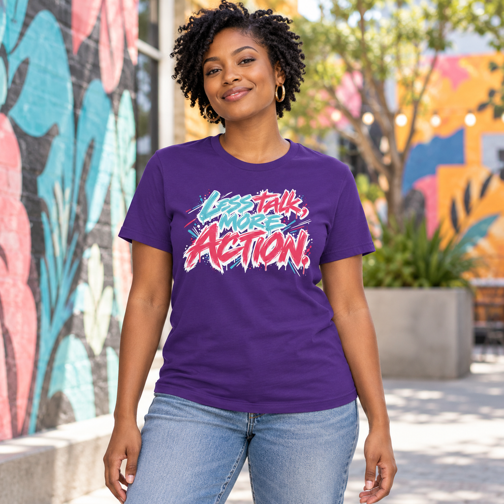 Less Talk, More Action. — Graffiti & Street Art — Team Purple — lifestyle