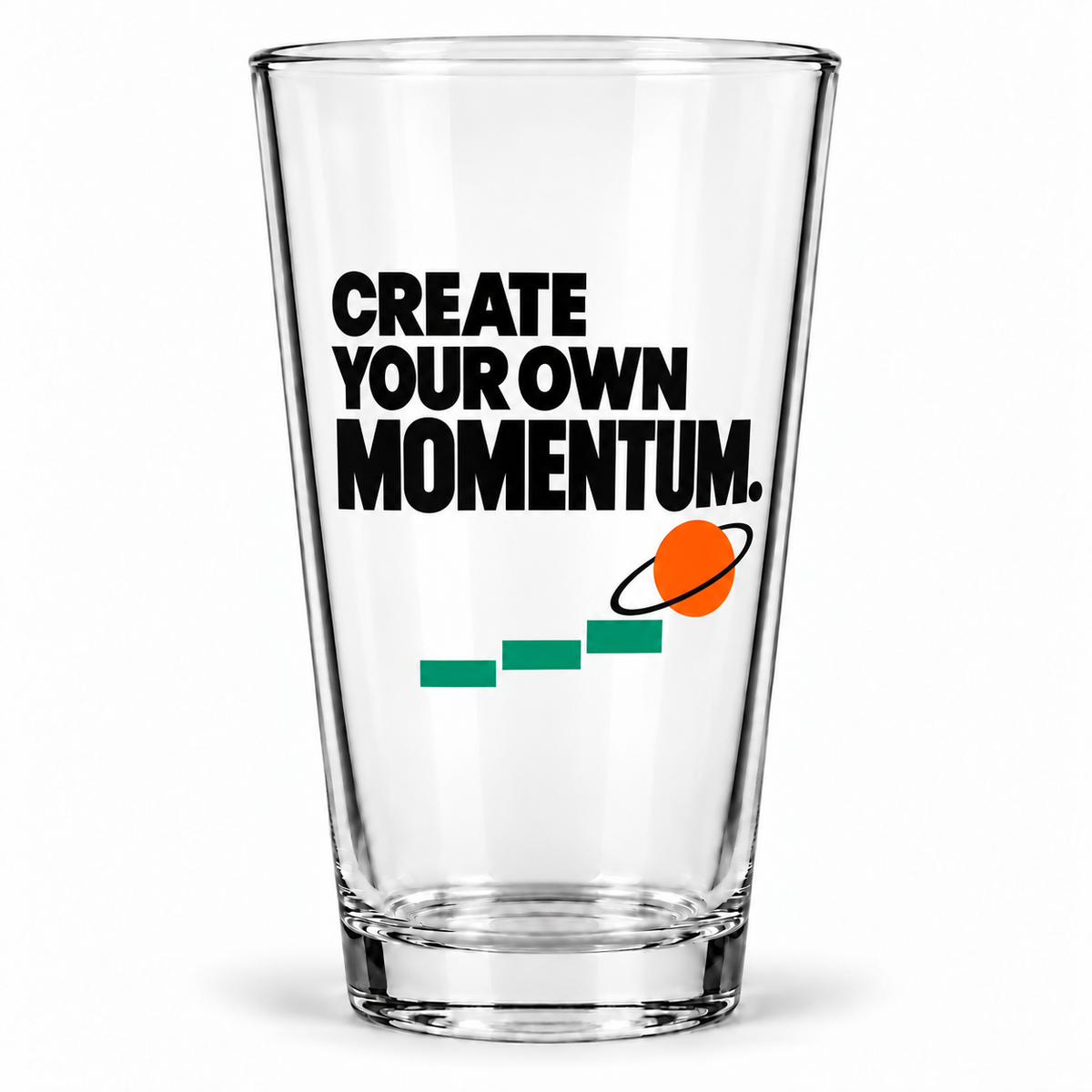 Create Your Own Momentum. Pint Glass — Modern & Minimalist — hero