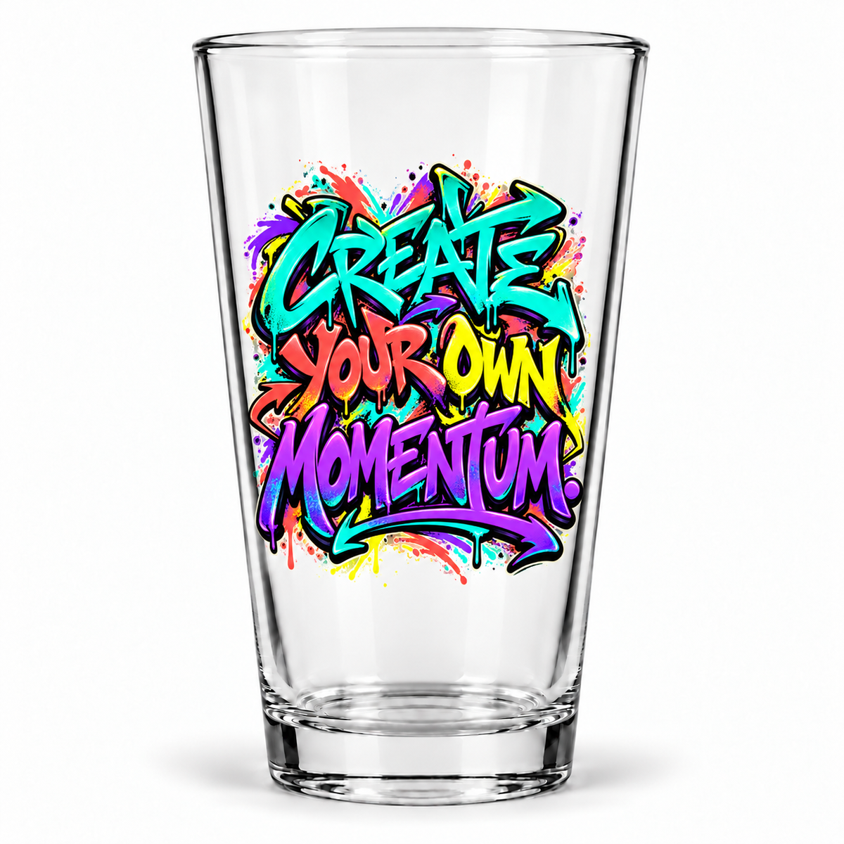 Create Your Own Momentum. Pint Glass — Graffiti & Street Art — hero