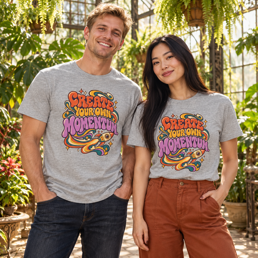Create Your Own Momentum. — Retro & Psychedelic — Athletic Heather — lifestyle