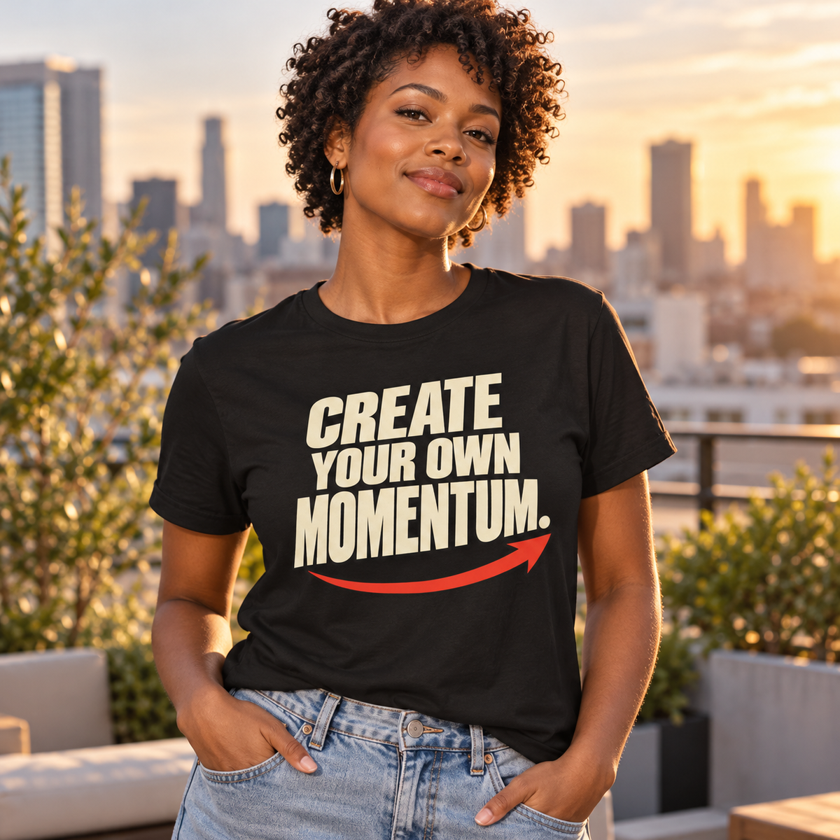 Create Your Own Momentum. — Simple & Direct — Black — lifestyle