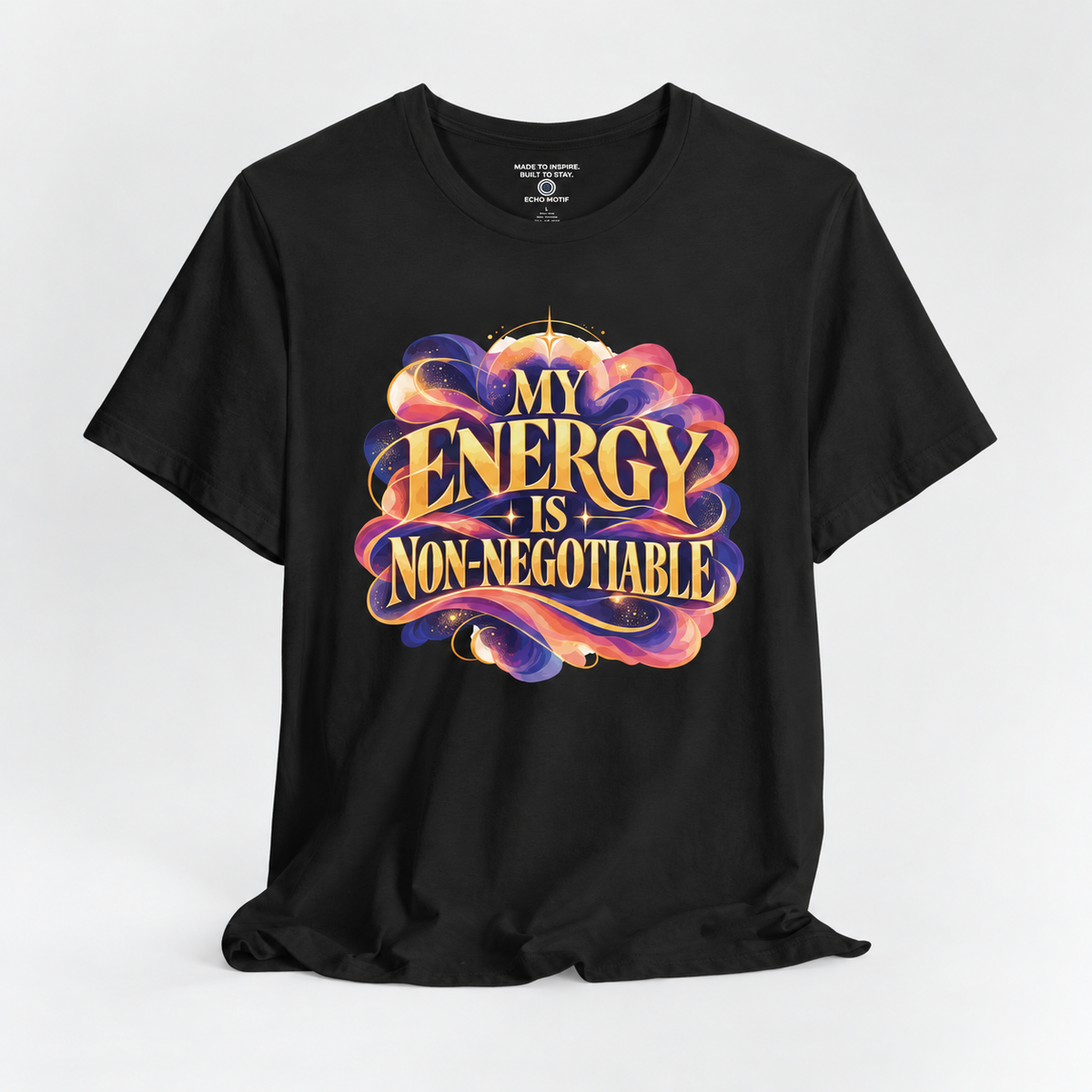 Echo Motif open shirt — Black