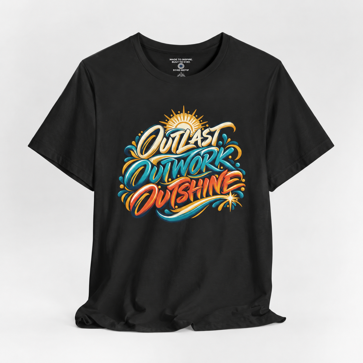 Echo Motif open shirt — Black