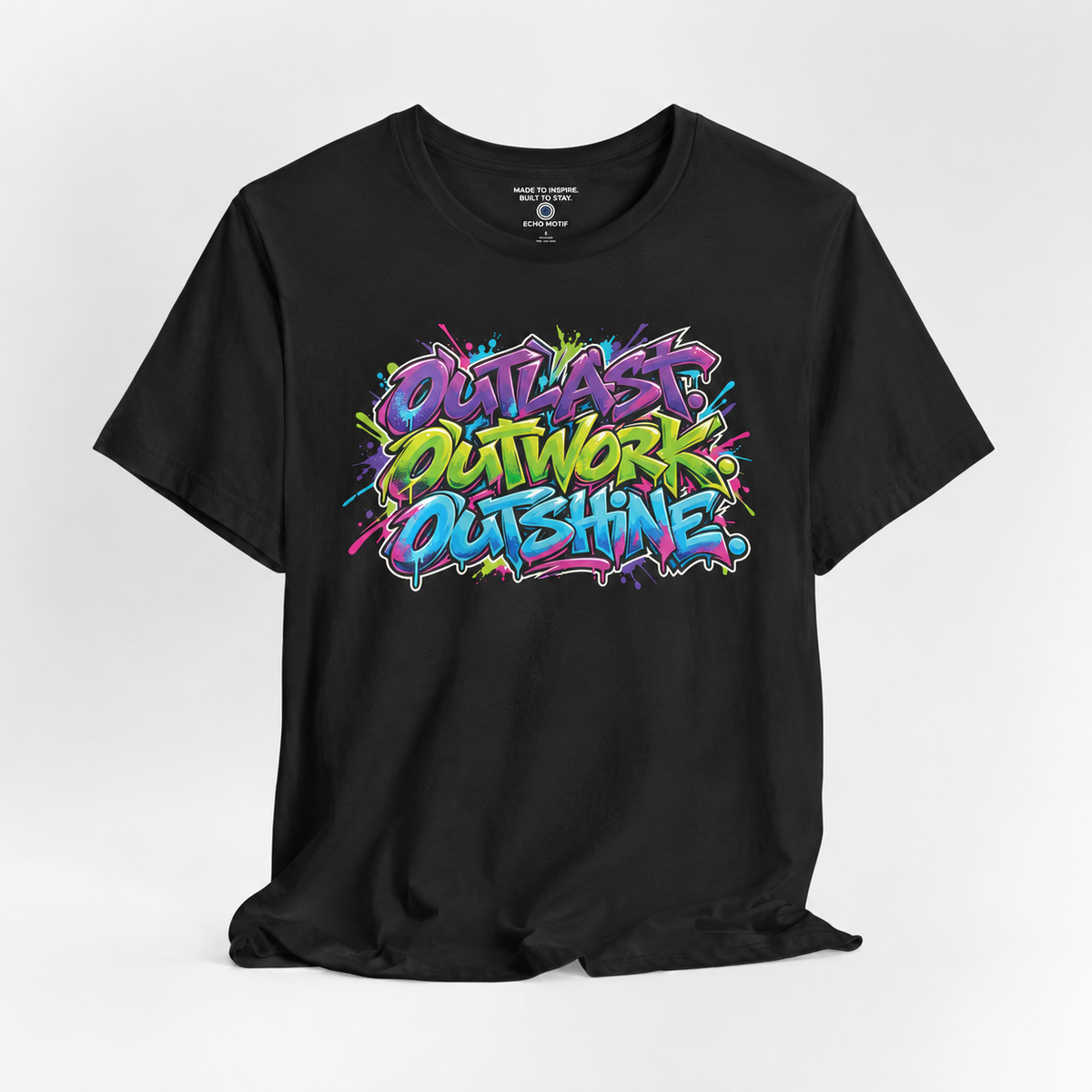 Echo Motif open shirt — Black