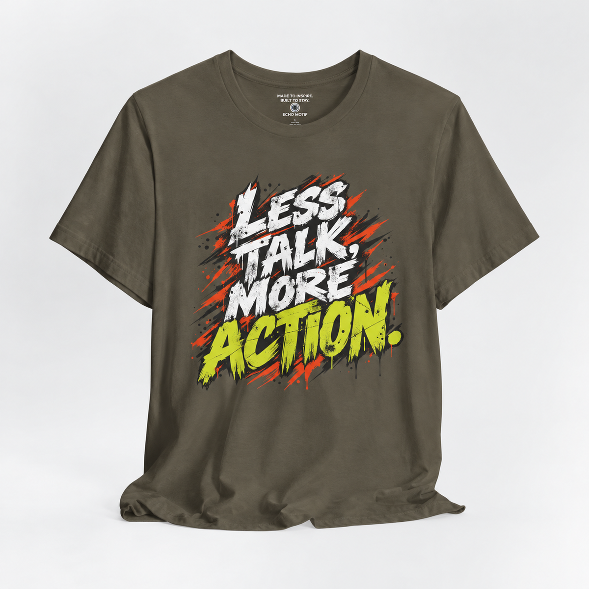 Echo Motif open shirt — Army