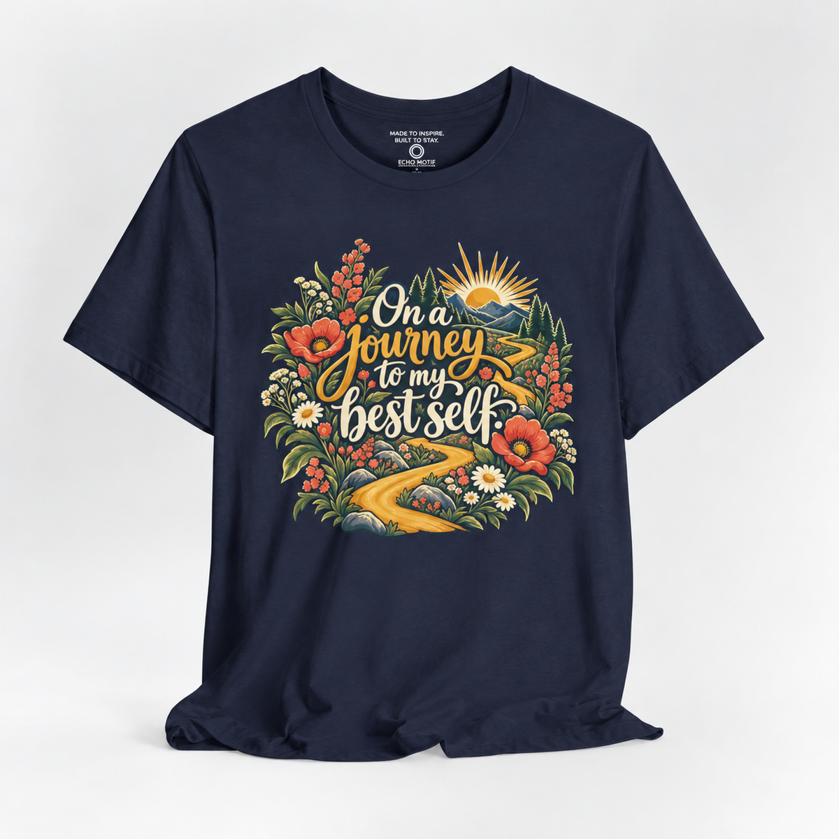 Echo Motif open shirt — Navy