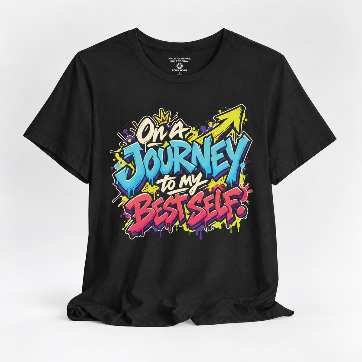 Echo Motif open shirt — Black