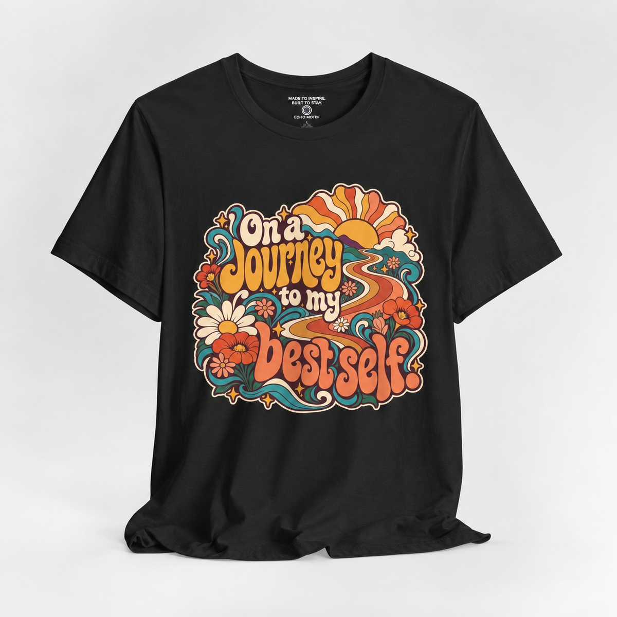 Echo Motif open shirt — Black