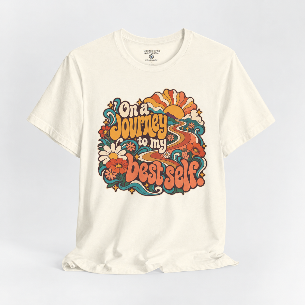 Echo Motif open shirt — Natural