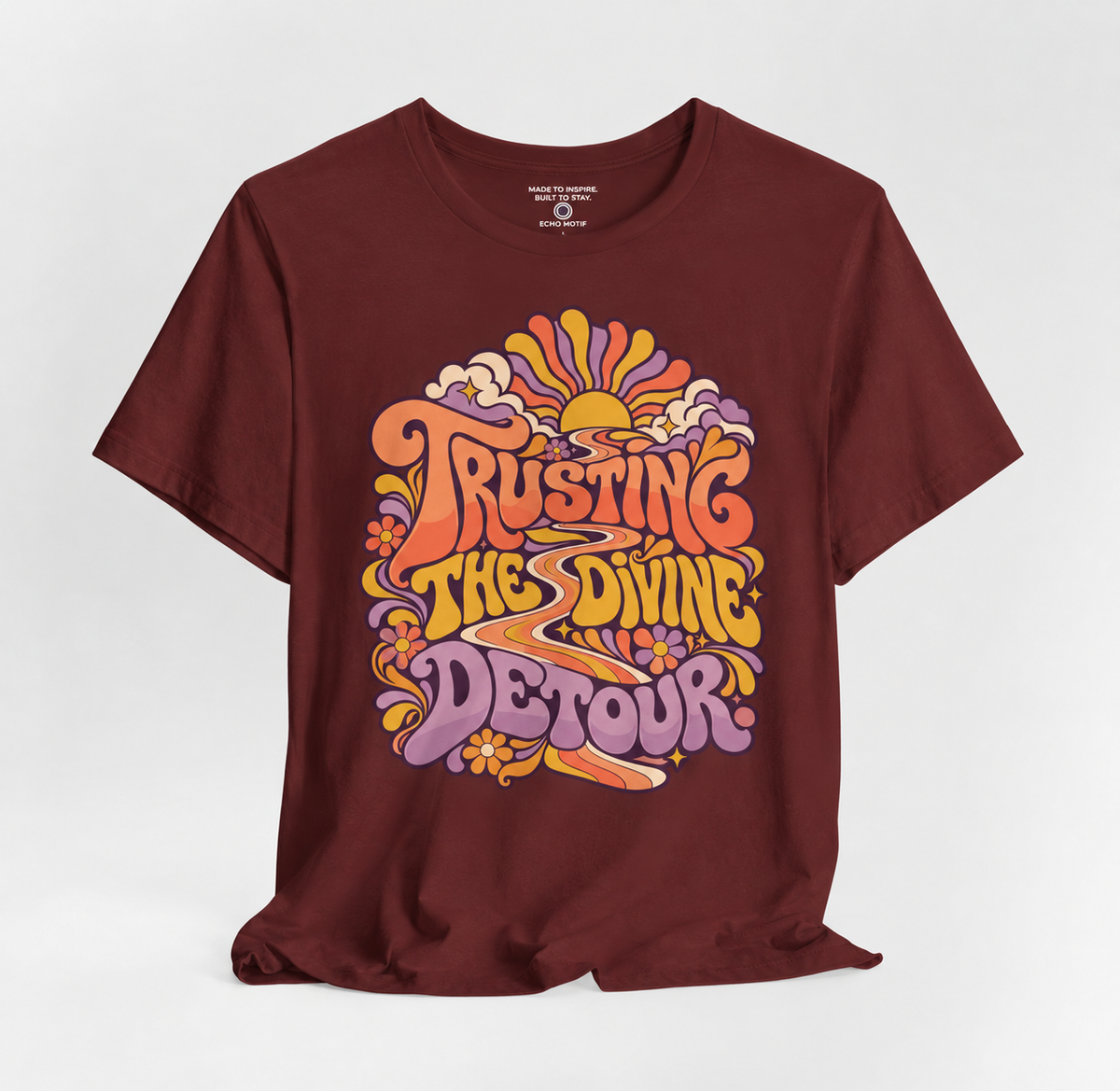 Echo Motif open shirt — Maroon