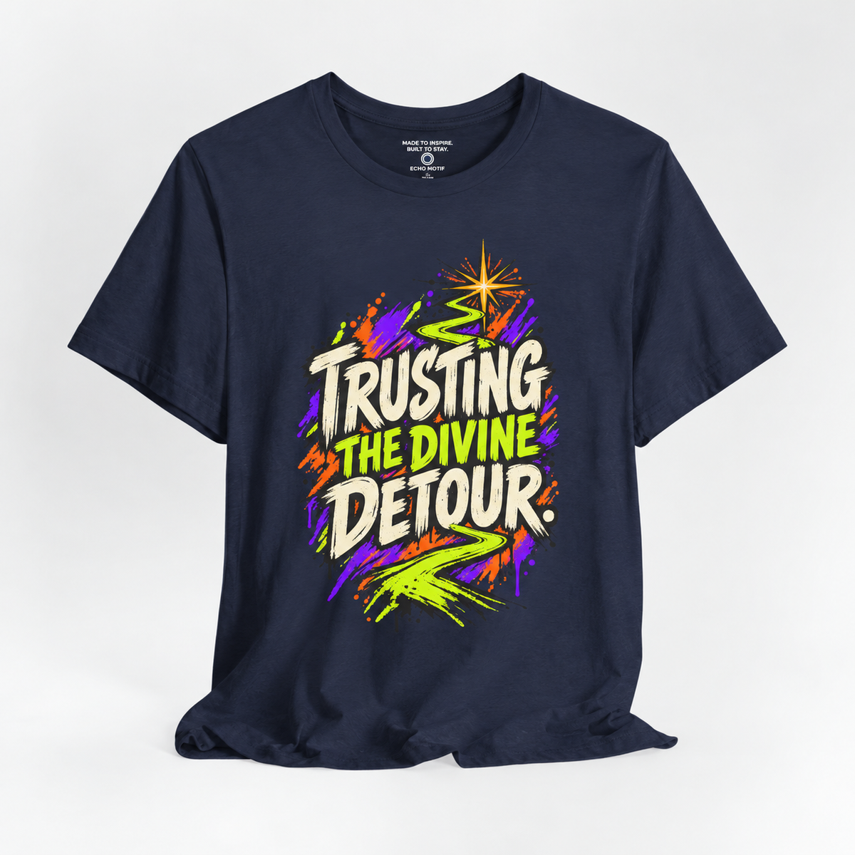Echo Motif open shirt — Navy
