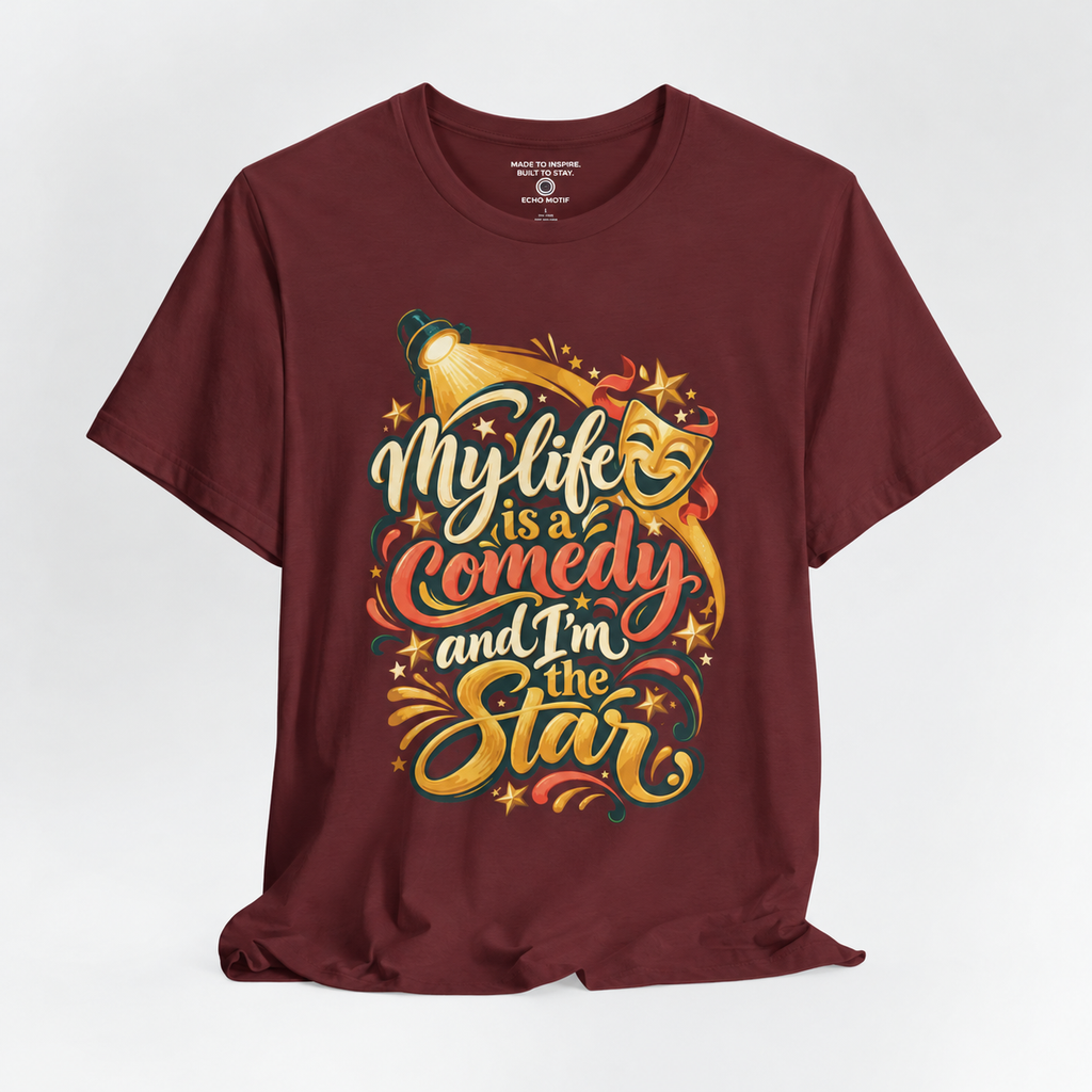 Echo Motif open shirt — Maroon