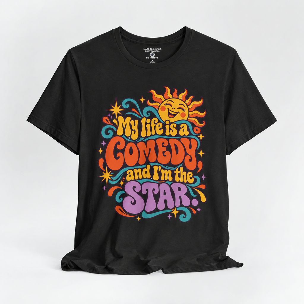 Echo Motif open shirt — Black