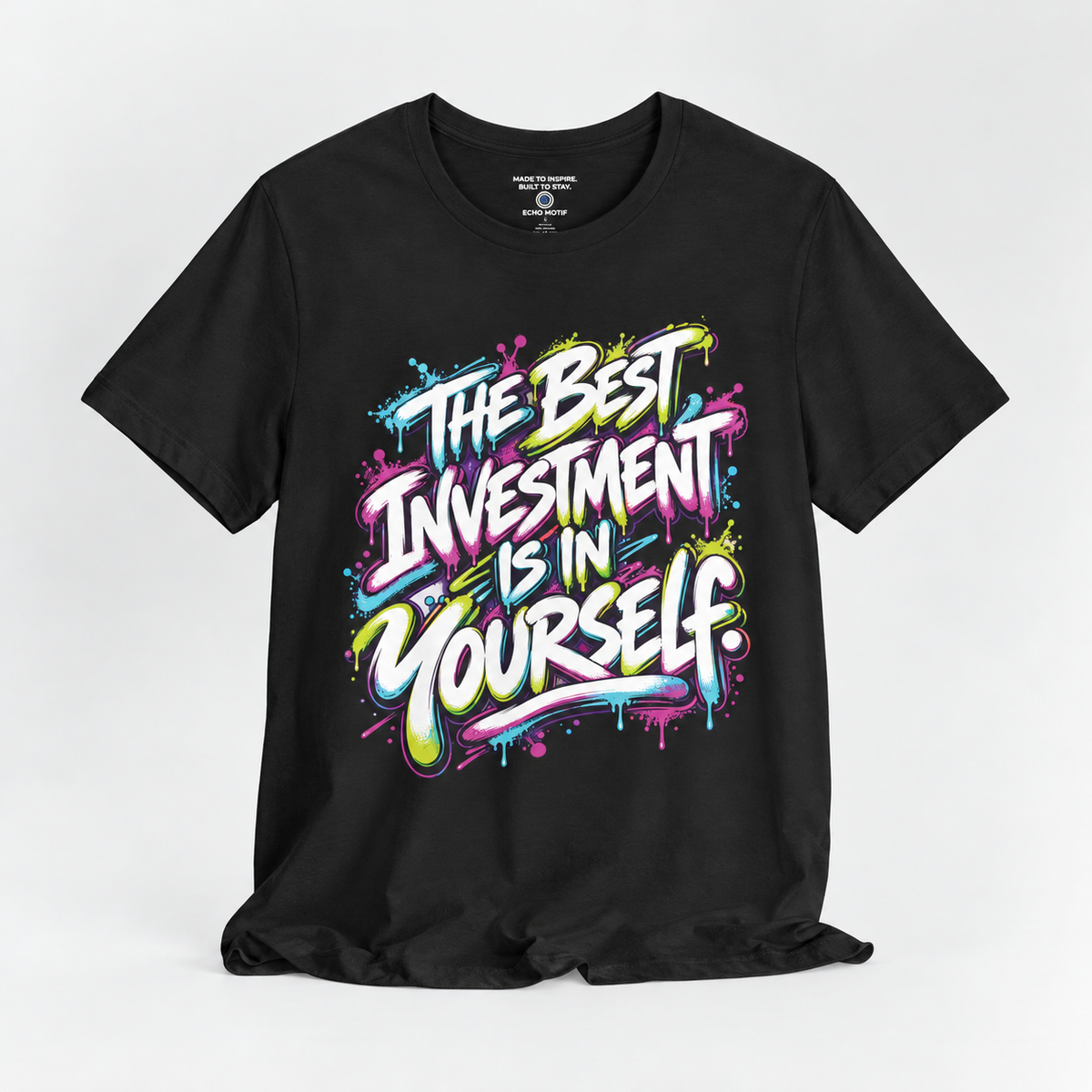 Echo Motif open shirt — Black