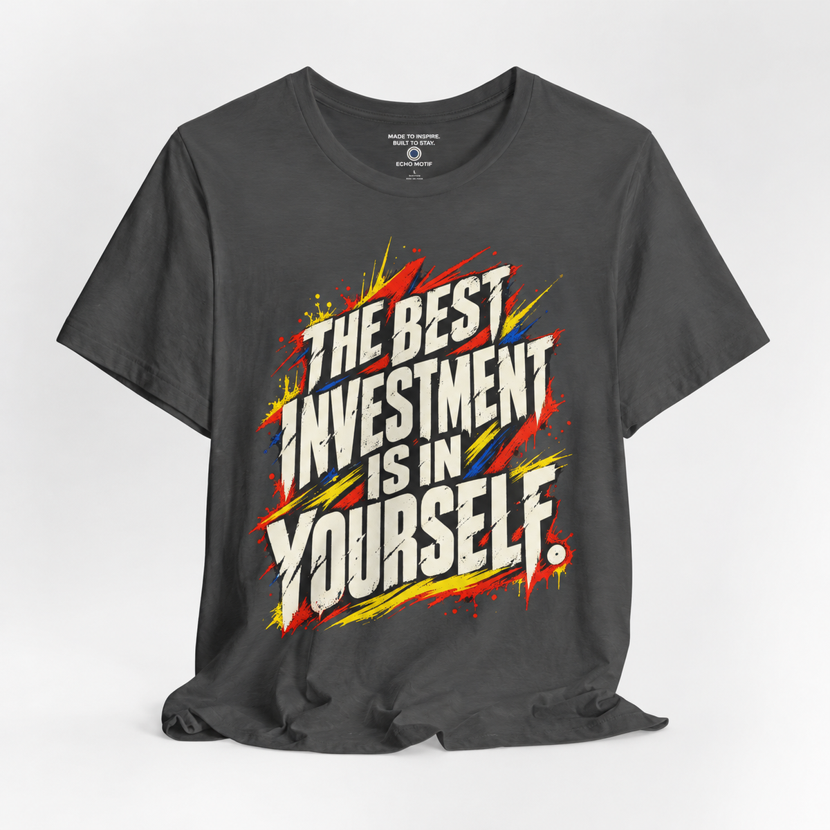 Echo Motif open shirt — Asphalt