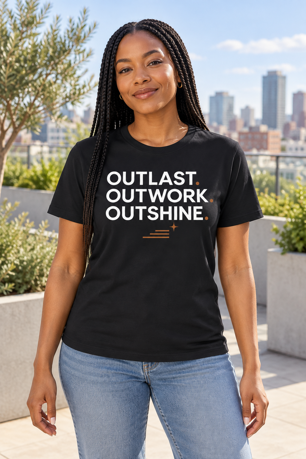 Outlast. Outwork. Outshine. — Modern & Minimalist — Black — lifestyle