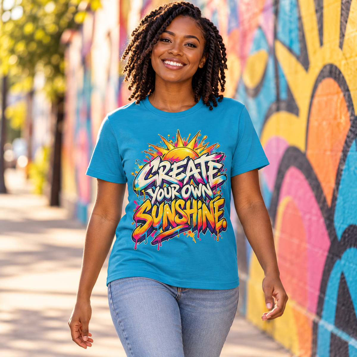 Create Your Own Sunshine. — Graffiti & Street Art — Aqua — lifestyle