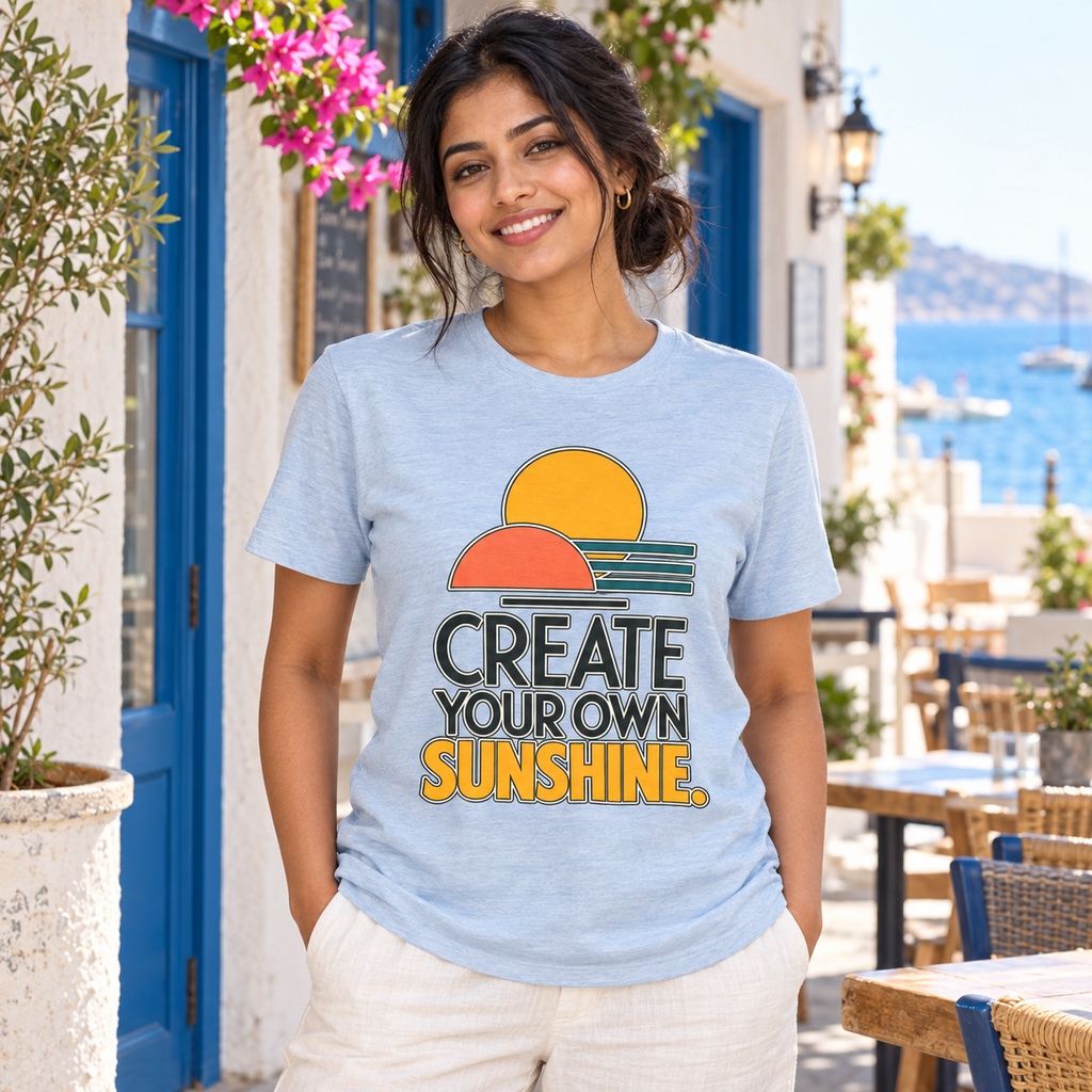 Create Your Own Sunshine. — Modern & Minimalist — Heather Ice Blue — lifestyle