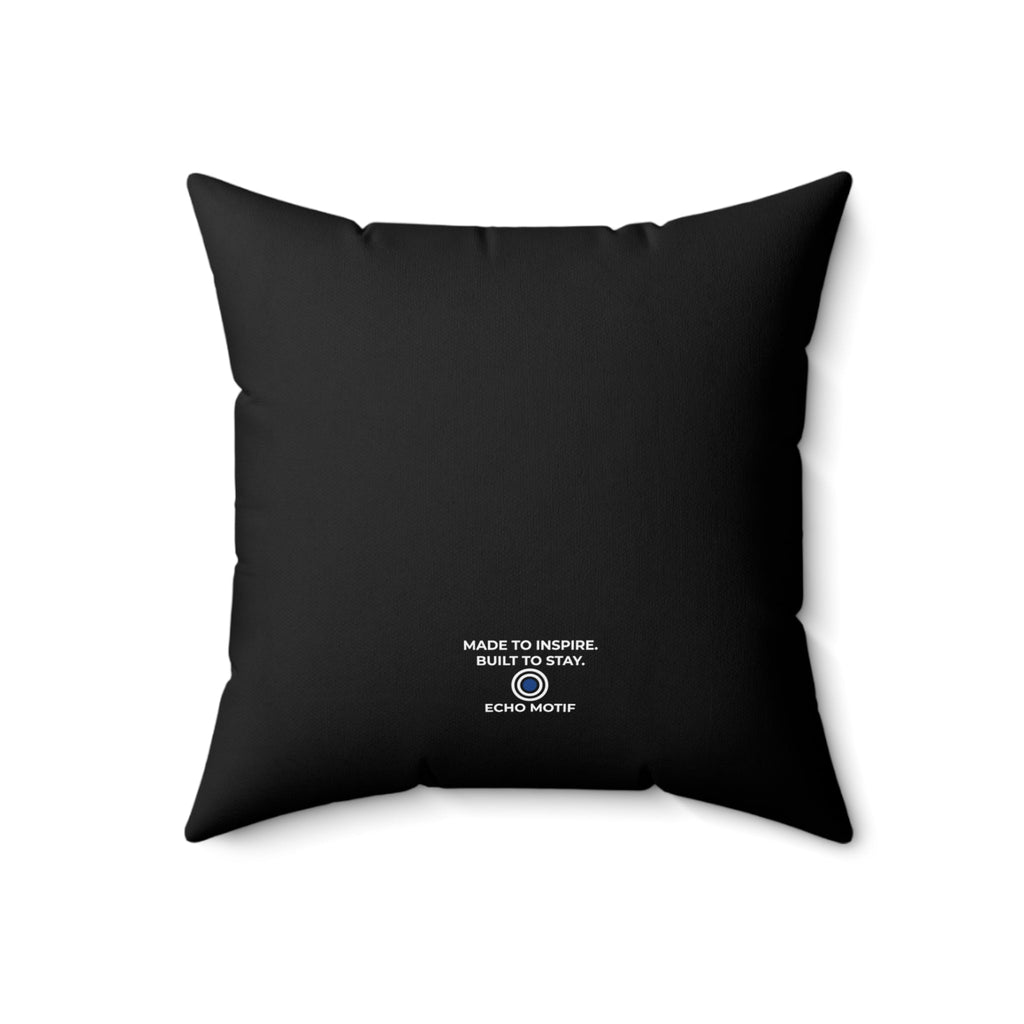 Your Dreams Are Your Fuel Retro & Psychedelic black pillow — 18 inch branded back