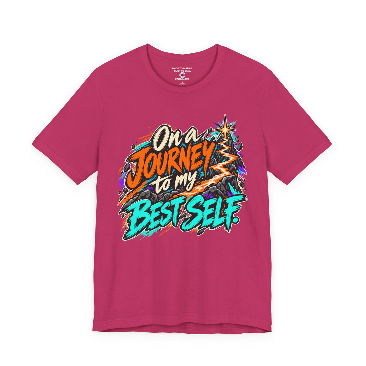 On a Journey to My Best Self. — Grunge & Vibrant — Berry — front