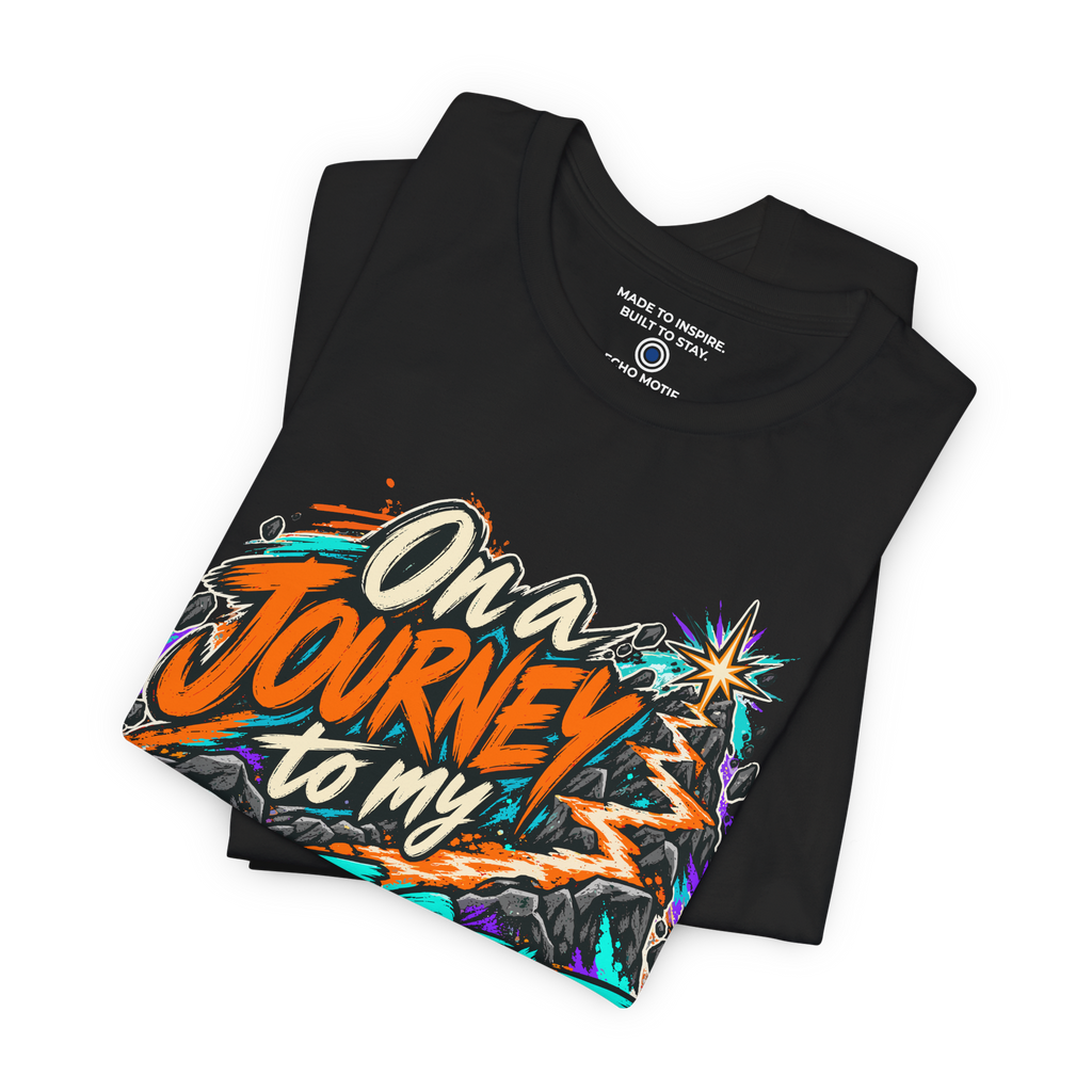 On a Journey to My Best Self. — Grunge & Vibrant — Black — folded