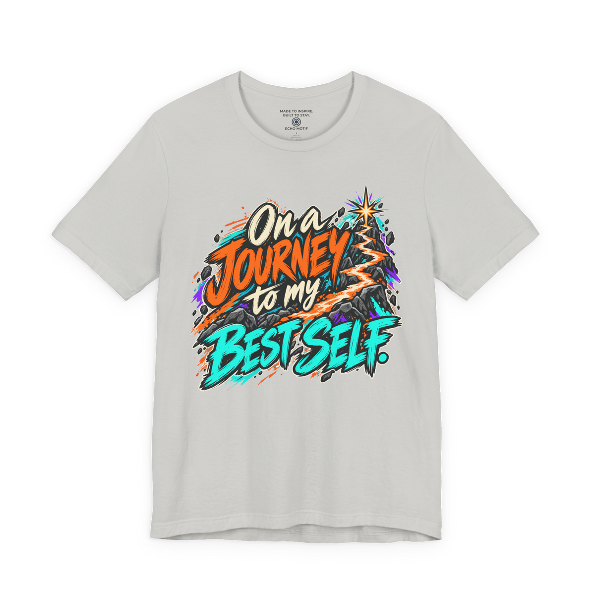 On a Journey to My Best Self. — Grunge & Vibrant — Silver — front