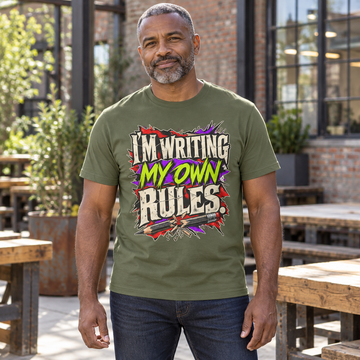 I’m Writing My Own Rules. — Grunge & Vibrant — Military Green — lifestyle