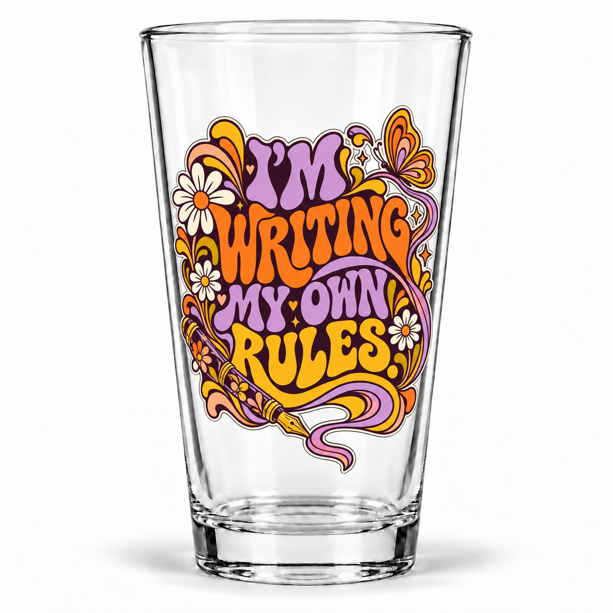 I’m Writing My Own Rules. — Retro & Psychedelic — pint — hero