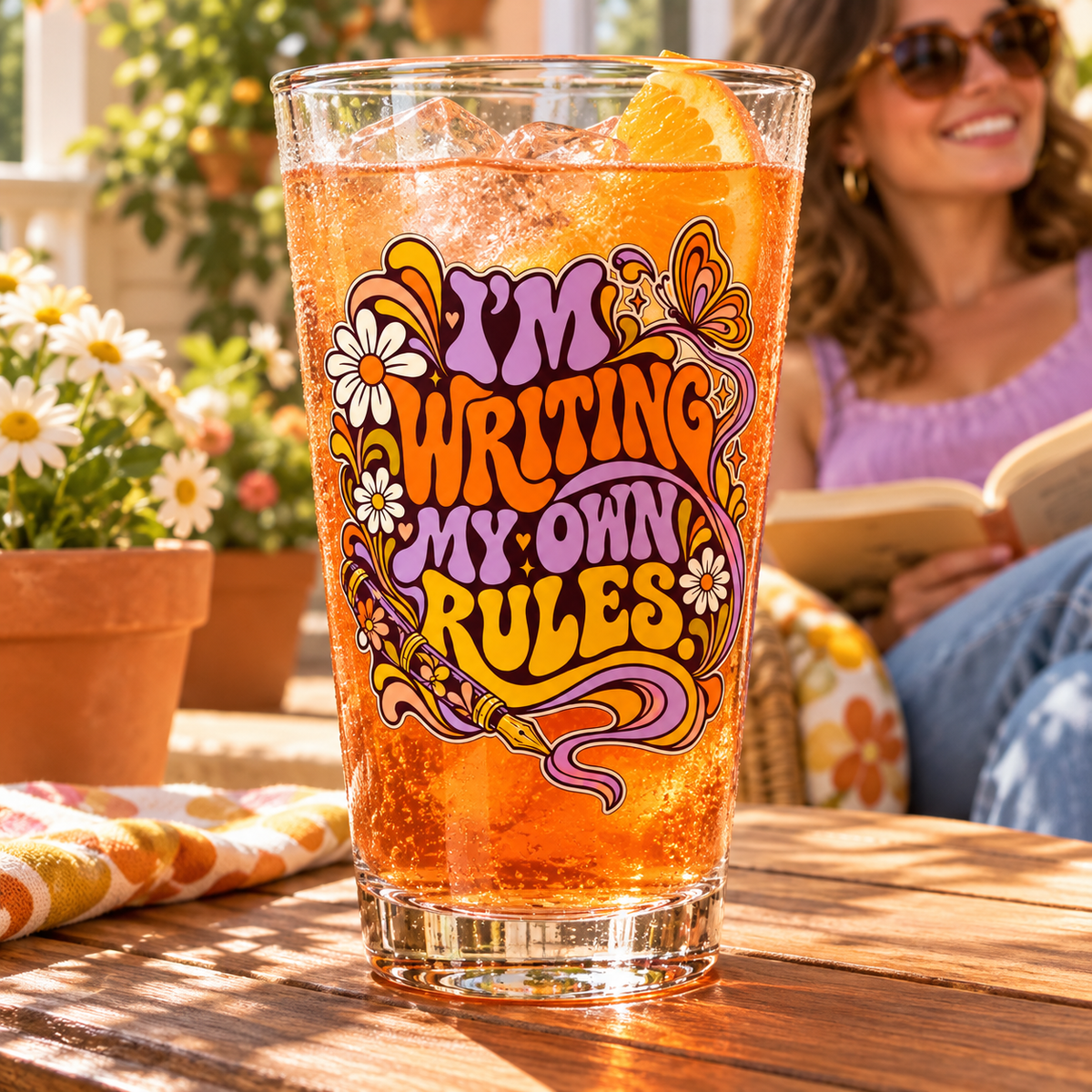 I’m Writing My Own Rules. — Retro & Psychedelic — pint — lifestyle