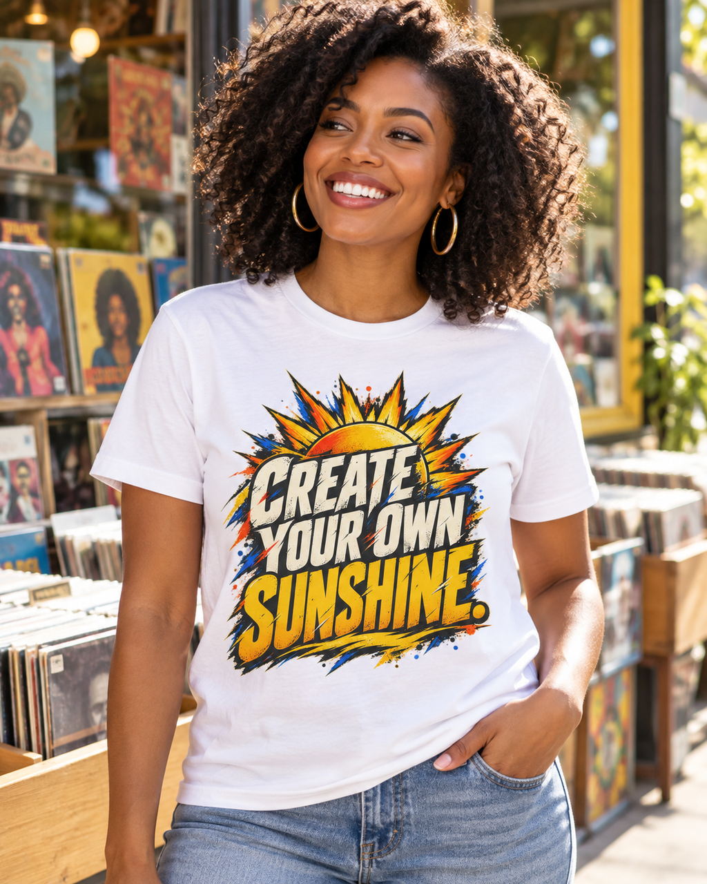 Create Your Own Sunshine. — Grunge & Vibrant — White — lifestyle