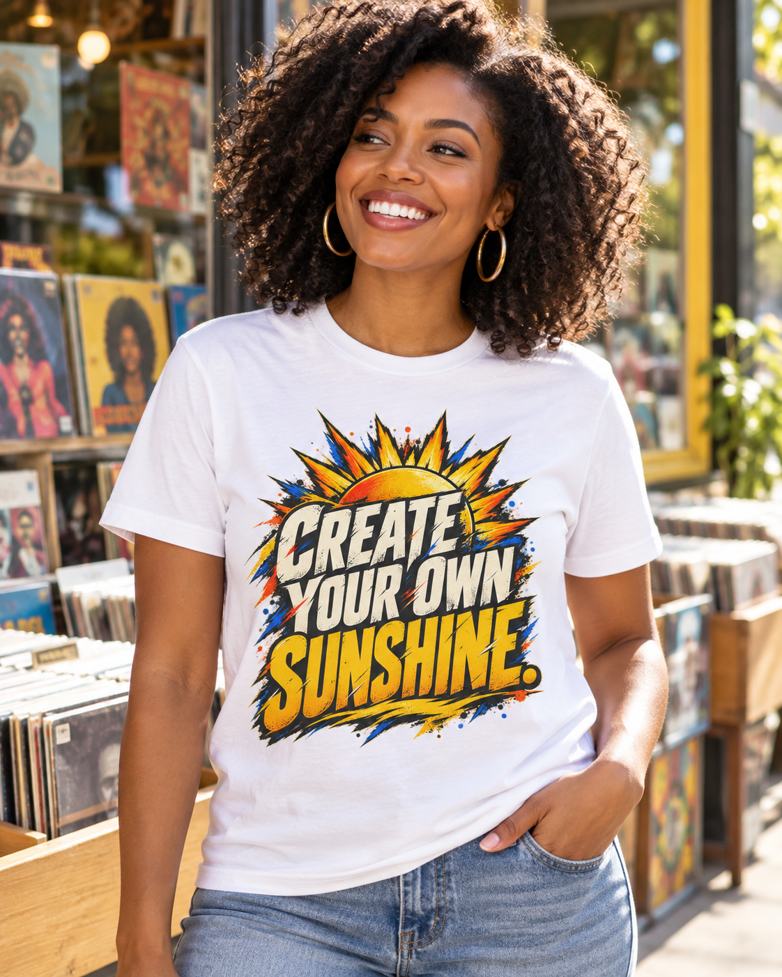 Create Your Own Sunshine. — Grunge & Vibrant — White — lifestyle